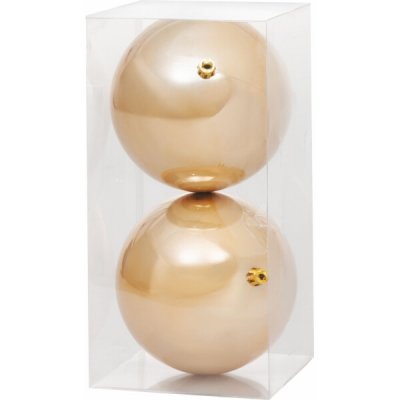 Koule MagicHome Vánoce, 2 ks, zlaté, na vánoční stromeček, 12 cm – Hledejceny.cz