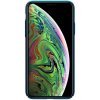 Pouzdro a kryt na mobilní telefon Apple Nillkin Super Frosted Shield – Apple iPhone 11 Pro Max s výřezem loga paví modré