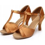 Lelka taneční obuv pro latino 808 - 7 cm brown – Zboží Dáma