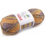 Pletací příze Rozetti Puzzle 200 g - 7 (233-26) hořčicová modrá – Hledejceny.cz