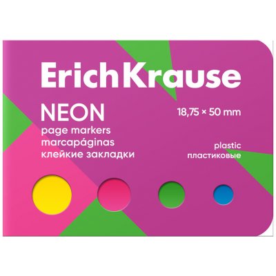 Záložky samolepicí plastové 18,75 x 50 mm ErichKrause Neon 4 x 25l – Hledejceny.cz