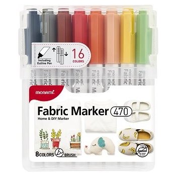 Sada popisovačů na textil Fabric Marker 16 ks