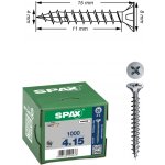 SPAX vrut zápustná hlava 4.0x20 plný závit TX20, Wirox-stříbrná, certifikovaný (1000 ks) – Hledejceny.cz