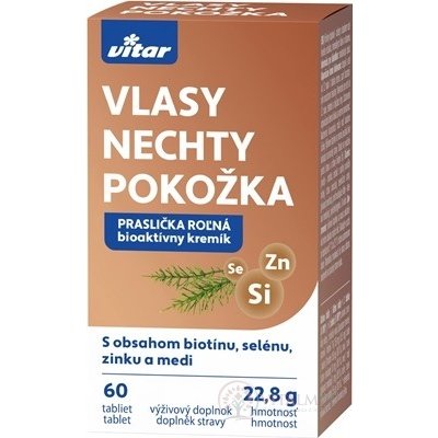 Vitar vlasy, nehty, pokožka 60 tablet – Hledejceny.cz