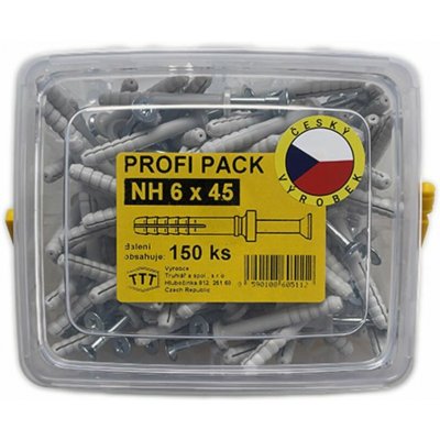 Hmoždinka natloukací NH 6x45 150ks PROFI PACK – Zbozi.Blesk.cz