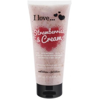 I Love Strawberries Cream sprchový peeling 200 ml