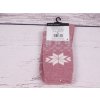 CNB Berlin termo ponožky DE 37750 teplé s vlnou s norským vzorem pudrově růžové