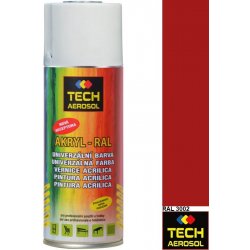 TECH AEROSOL Univerzální akrylová barva ve spreji 400 ml RAL 3002 karmínová lesk