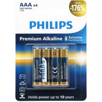 Philips Premium Alkaline AAA 4ks LR03M4B/10 – Hledejceny.cz