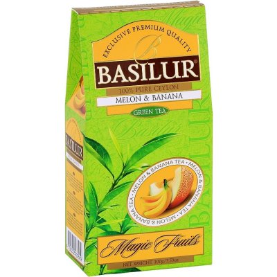 Basilur Magic Green Melon & Banana MELOUN BANÁN balení čajů sypaný papír 100 g – Zbozi.Blesk.cz