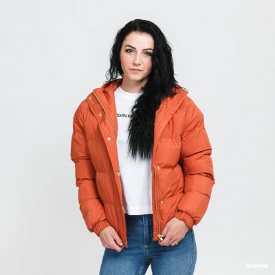Urban Classics Ladies Hooded Puffer Jacket oranžová – Zboží Dáma