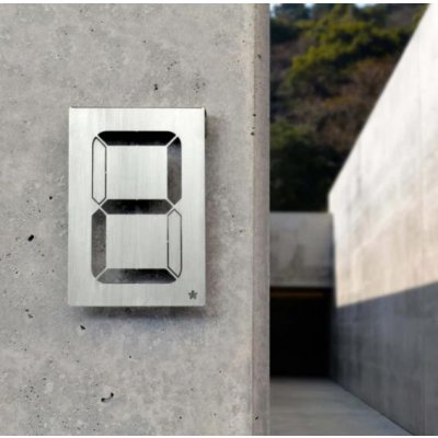 UMAKOV Číslo domu nerez "7 SEGMENT" 190x110x1 Universal, A/NUM-SEGMENT – Zboží Mobilmania