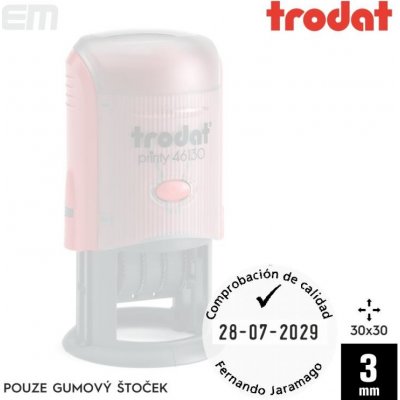 Trodat 46130 [ 30 x 30 mm pouze gumový štoček – Zboží Živě