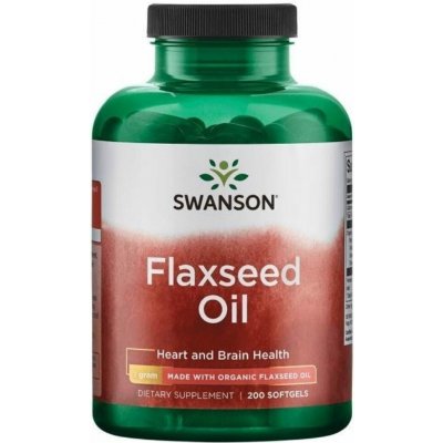 Swanson Flaxseed Oil 200 gelových tablet – Hledejceny.cz