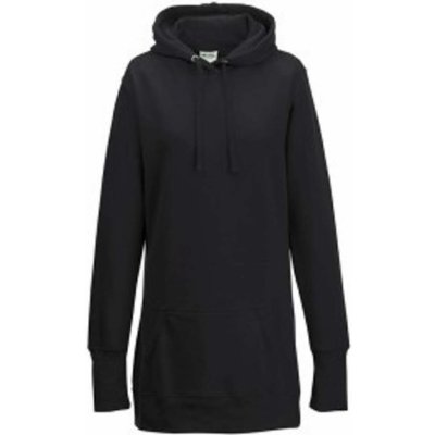 Just Hoods dámská delší mikina Longline Jet Black