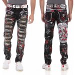 Cipo & Baxx kalhoty pánské CD715 Straight-Jeans v cool street styl černá – Zboží Dáma