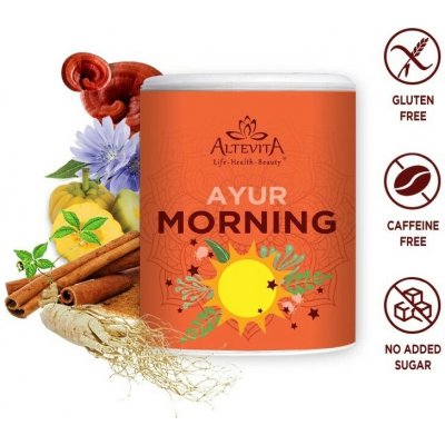Altevita AYUR MORNING kávovinová nápoj s bylinami 100 g – Hledejceny.cz