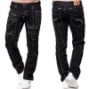 Pánské džíny Kosmo Lupo kalhoty pánské KM8004-1 džíny jeans černá
