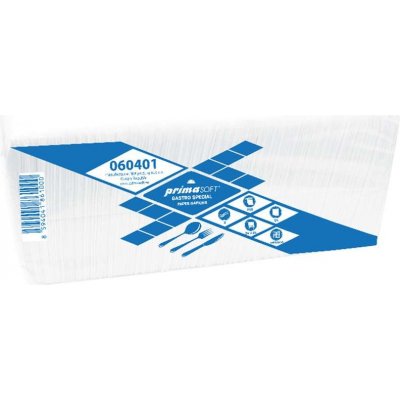 PrimaSoft Papírové ubrousky Coctail special 2-vrstvé 250 ks 24x 24 cm bílá 060401