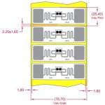 UHF RFID tag, ALN-9862-WRW Short Higgs-EC, 73.5mm x 20.2mm, nálepka – Zboží Živě