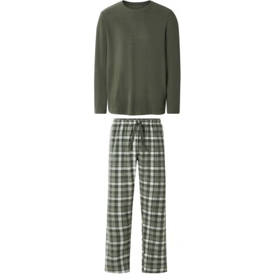Esmara Men pánské fleecové pyžamo zelená – Zboží Dáma