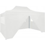 OMAXI 800523 Profesionální skládací party stan 4 bočnice 280x410x315 cm ocel bílý – Hledejceny.cz