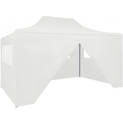 OMAXI 800523 Profesionální skládací party stan 4 bočnice 280x410x315 cm ocel bílý – Hledejceny.cz