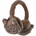 Hnědé dětské klapky na uši roztomilé kočičky – Zboží Mobilmania