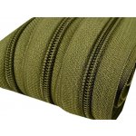 Zip spirálový 5 mm metráž pro jezdce typu POL 263 zelená khaki – Hledejceny.cz