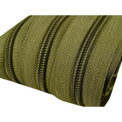 Zip spirálový 5 mm metráž pro jezdce typu POL 263 zelená khaki – Hledejceny.cz