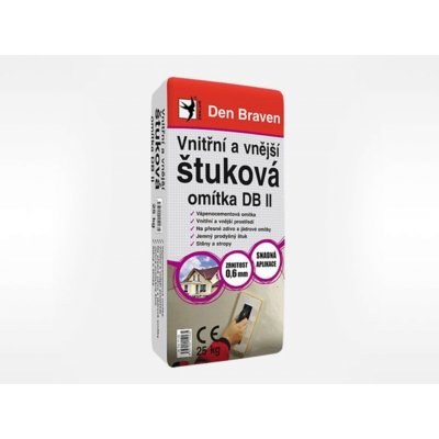 Den Braven Vnitřní a vnější štuková omítka DB II, pytel 25 kg – HobbyKompas.cz