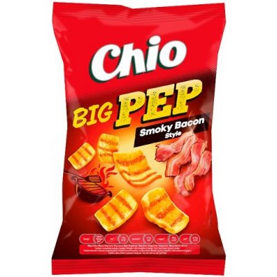 Chio Big Pep smažený pšenično bramborový snack s příchutí uzené slaniny 65 g – Zboží Mobilmania