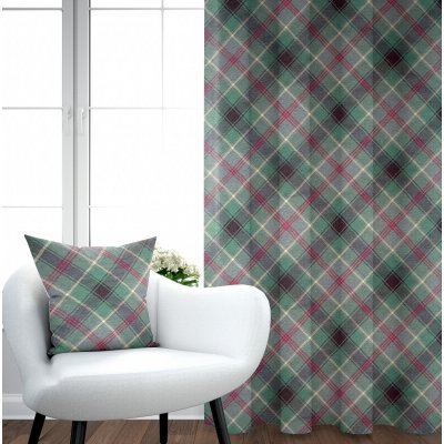 Ervi Gobelínový zatemňovací termo závěs - Tradiční zelený tartan – Hledejceny.cz