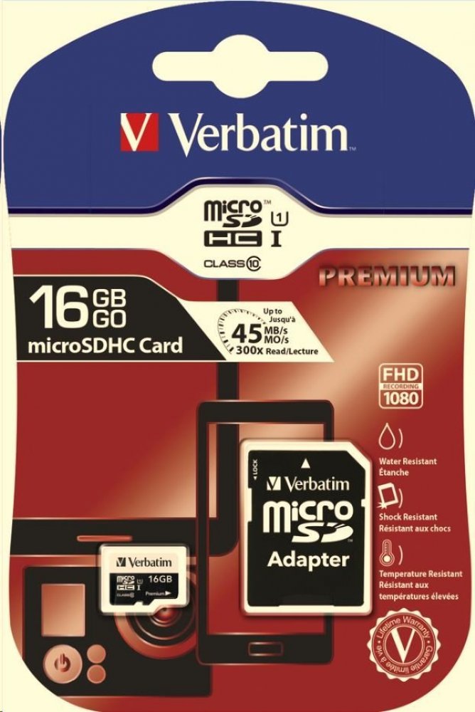 Verbatim MicroSDHC 16 GB 44082