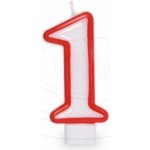 Wimex Svíčka číslice 1 červená 7 5cm – Sleviste.cz
