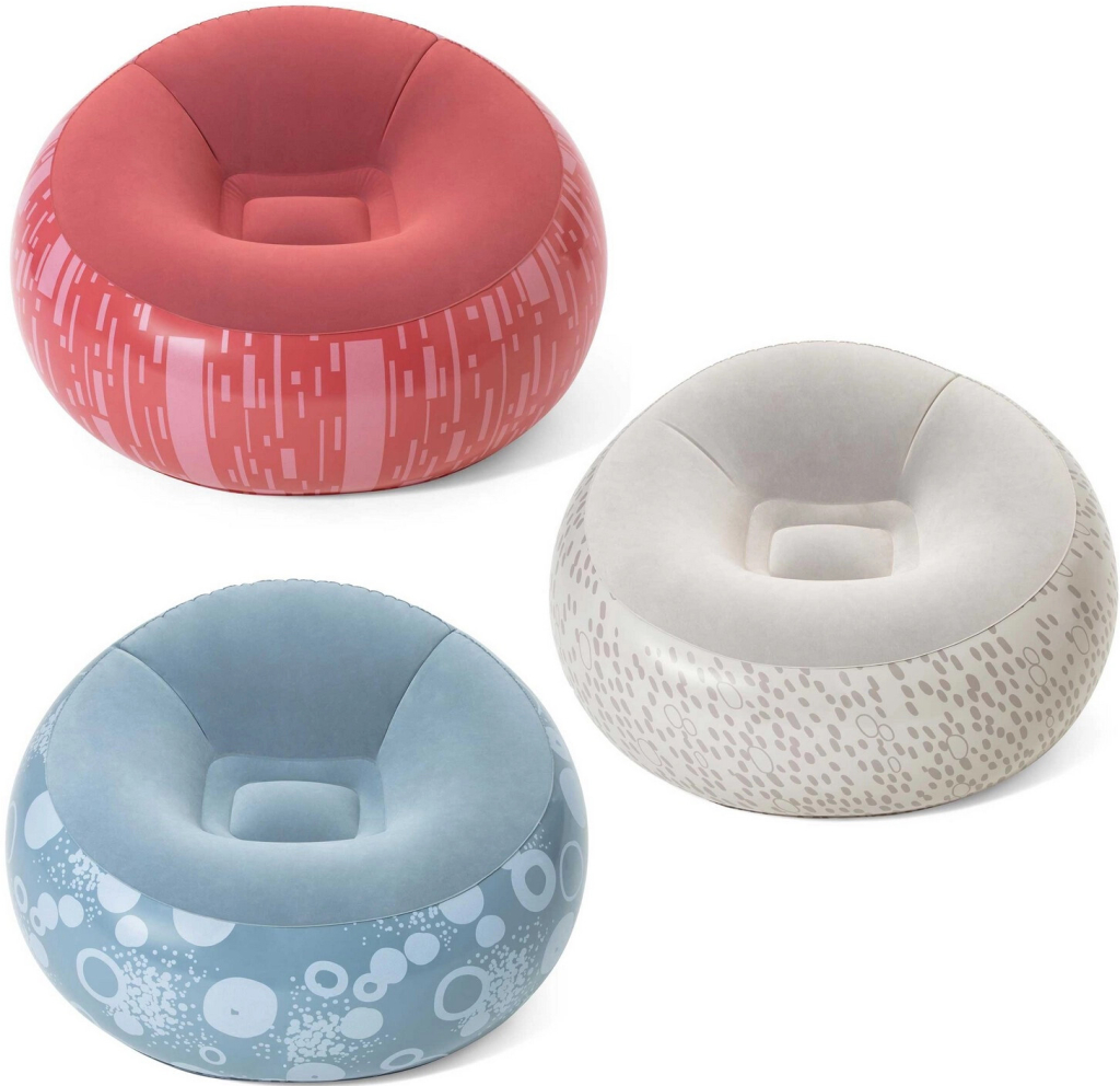 Bestway nafukovací křeslo puf modré 112 × 112 × 66 cm