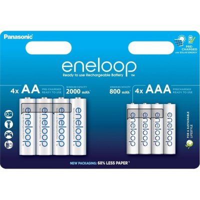 Panasonic eneloop AA 1900 mAh + AAA 750 mAh HR-3UTGB-4UTGB-8BP – Zboží Živě
