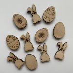 Dřevěné kraslice a zajíčci 4 cm - Sada 50 ks – Hledejceny.cz