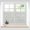 Záclona Forbyt Tylová vitrážová záclona AMELIE vyšívané květinky, bílá, výška 40cm (v metráži)