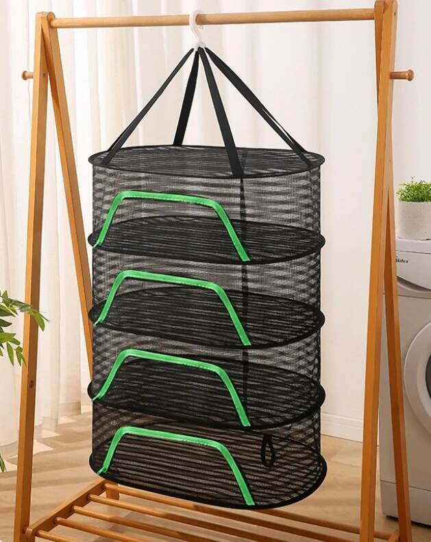 ELEMENTRIX STT457 Závěsná síť na sušení bylinek a hub 4 patra 50 × 70 cm