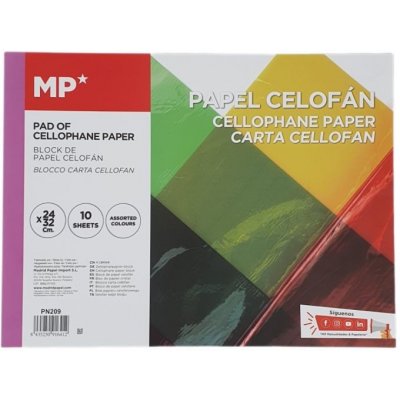 Main Paper S.L. Main Paper Celofánová fólie sada 24 × 32 cm 10 ks mix barev – Sleviste.cz