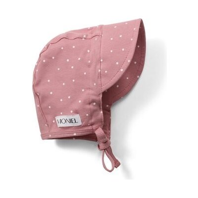 Moniel Dětská rostoucí zavazovací čepice s kšiltem Dots Růžová – Zboží Dáma
