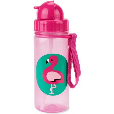 Skip Hop Zoo hrnek s brčkem PP bez PVC a BPA plameňák 385 ml růžový – Zboží Mobilmania