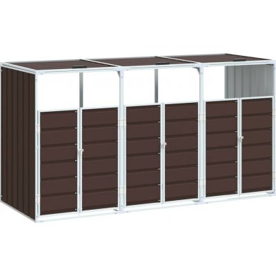 vidaXL Box na odpadky pro 3 tuny hnědý 216 x 81 x 115 cm ocelový – Zboží Dáma