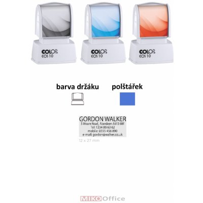 Colop EOS 10 bílé kompletní razítko otisk modrý – Hledejceny.cz