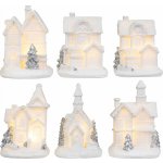 Dekorace MagicHome domecek, plast, 1xLED tepla bila, 6x6x8 cm, 2xLR44 – Hledejceny.cz