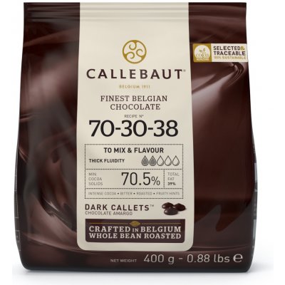 Callebaut Čokoláda 70-30-38 NV hořká 70,5% 400 g – Zboží Dáma
