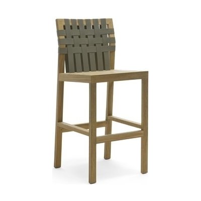 Teaková barová židle Network, Roda, 50x50x112 cm, teaková konstrukce, pásový výplet barva dle vzorníku (NTW150-01-xx) – Hledejceny.cz