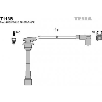 Sada kabelů pro zapalování TESLA T118B – Hledejceny.cz