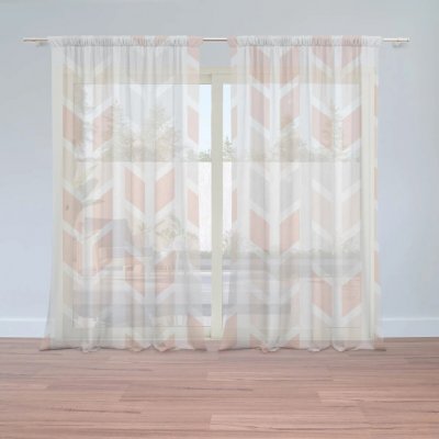 Sablio Záclony Světlé kosodélníky: 2ks 150x250cm – Zboží Mobilmania